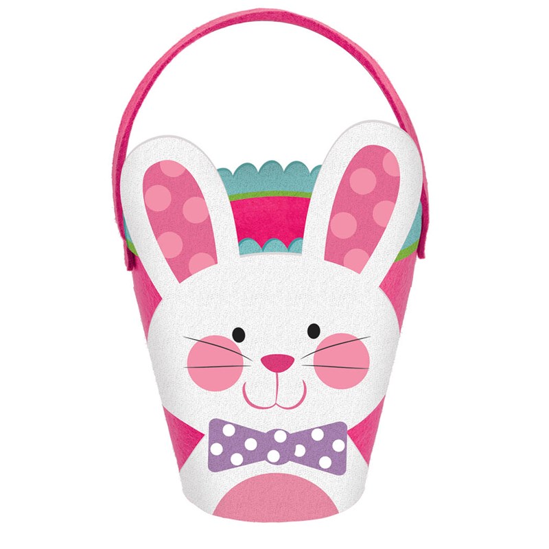 Easter Felt Bunny Bucket   Pink for the 2022 Costume season.