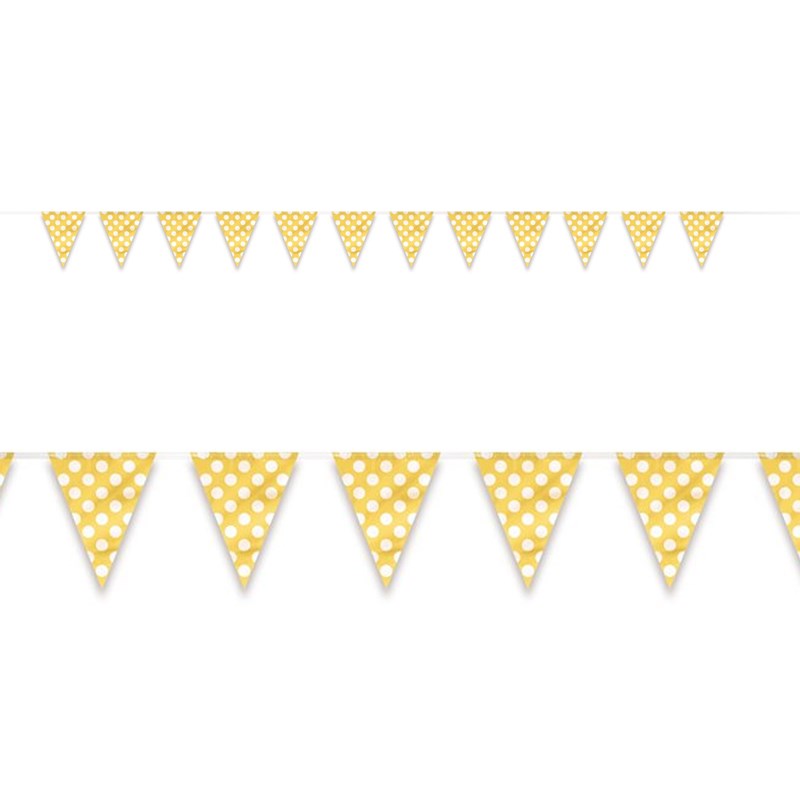 Yellow and White Dot Flag Banner for the 2022 Costume season.