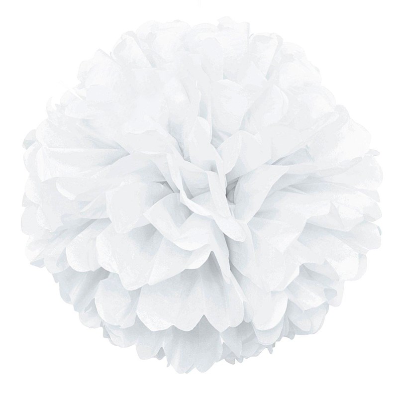 White Hanging Puff Ball for the 2022 Costume season.