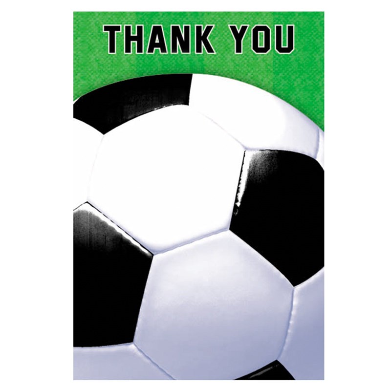 Soccer Fan Thank You Notes (8 count) for the 2022 Costume season.