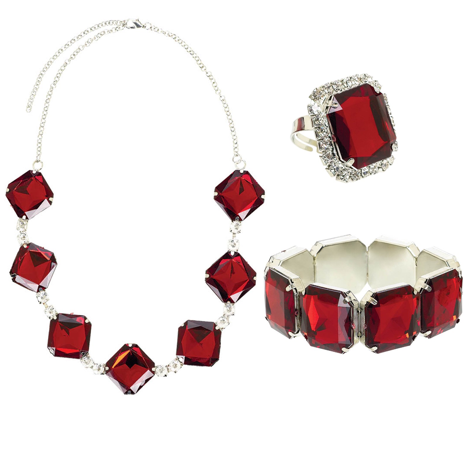 20s Ruby Jewelry Set