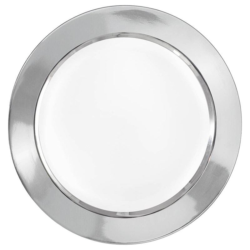 Round Dessert Plates with Silver Border (16) for the 2022 Costume season.