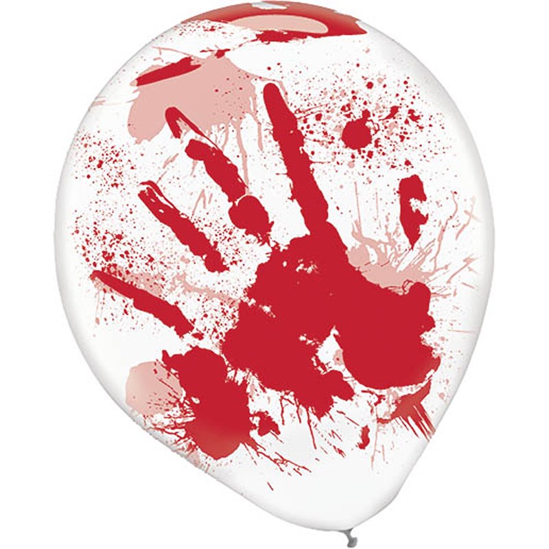 Bloody Printed Latex Balloons (6) for the 2022 Costume season.