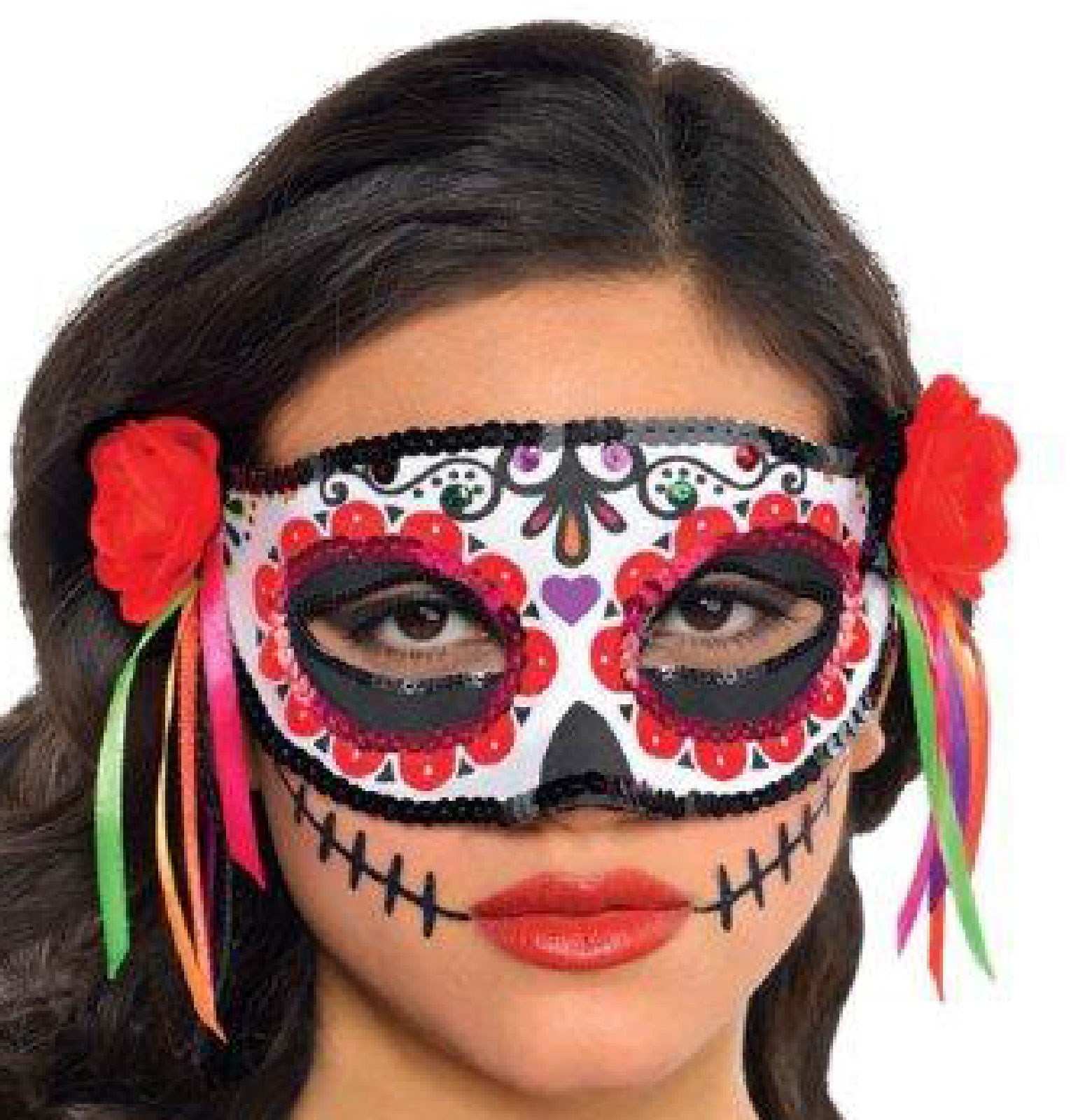 Day Of The Dead Adult Half Mask