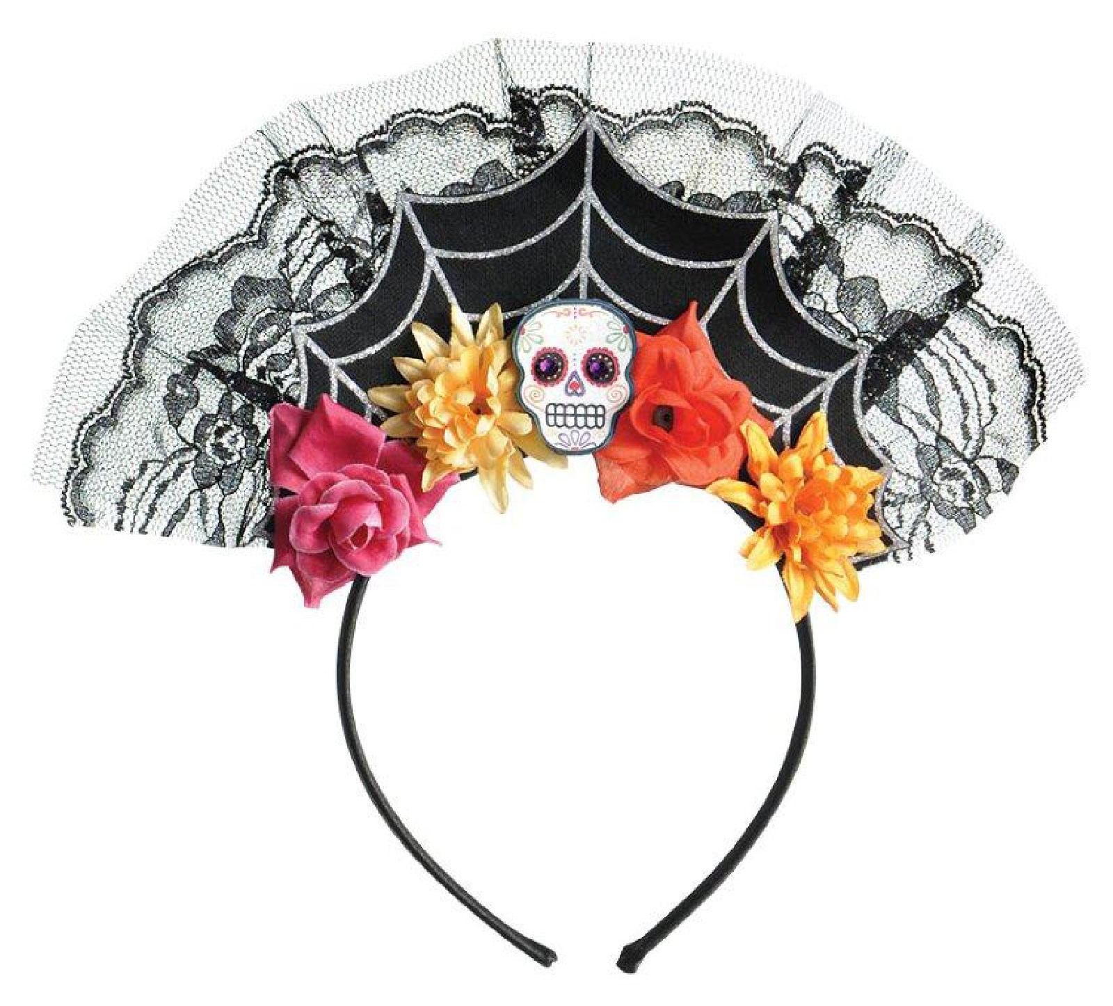 Day Of The Dead Womens Spiderweb Headband
