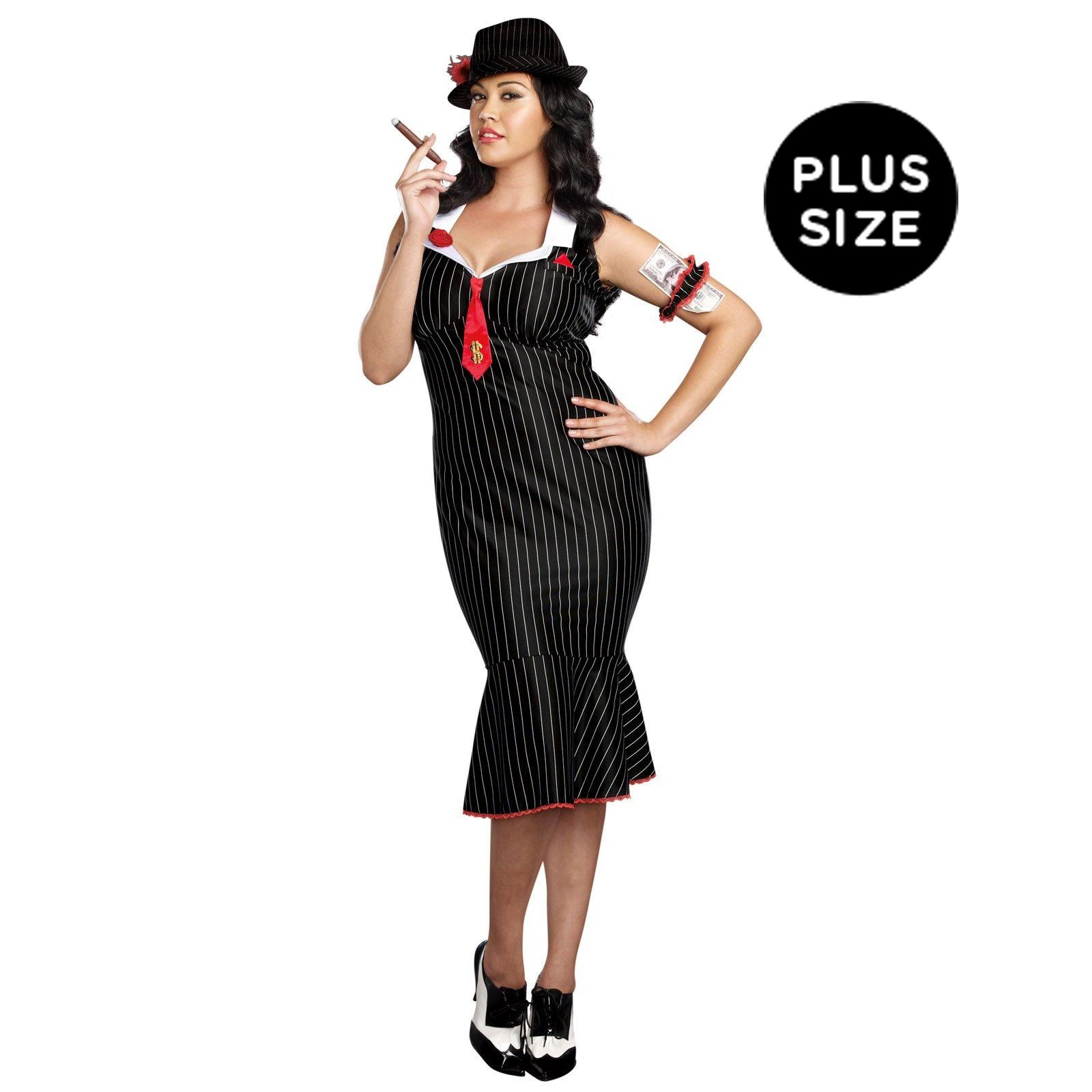 Deadly Dames Gangster Plus Size Costume For Adults