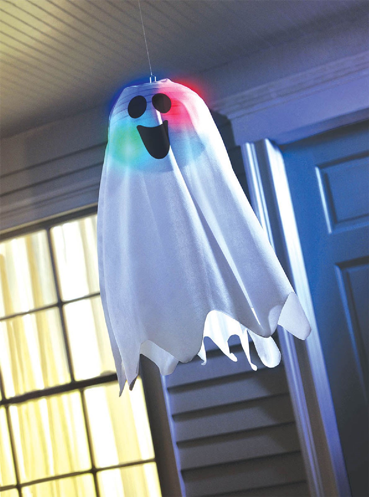 Decorative Light Up Hanging Ghost - 18 Inch