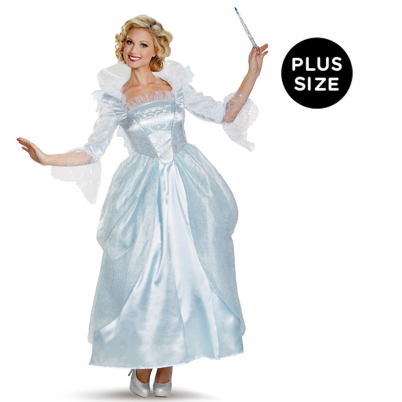 Disney Cinderella Movie: Prestige Plus Size Fairy Godmother Costume For Women
