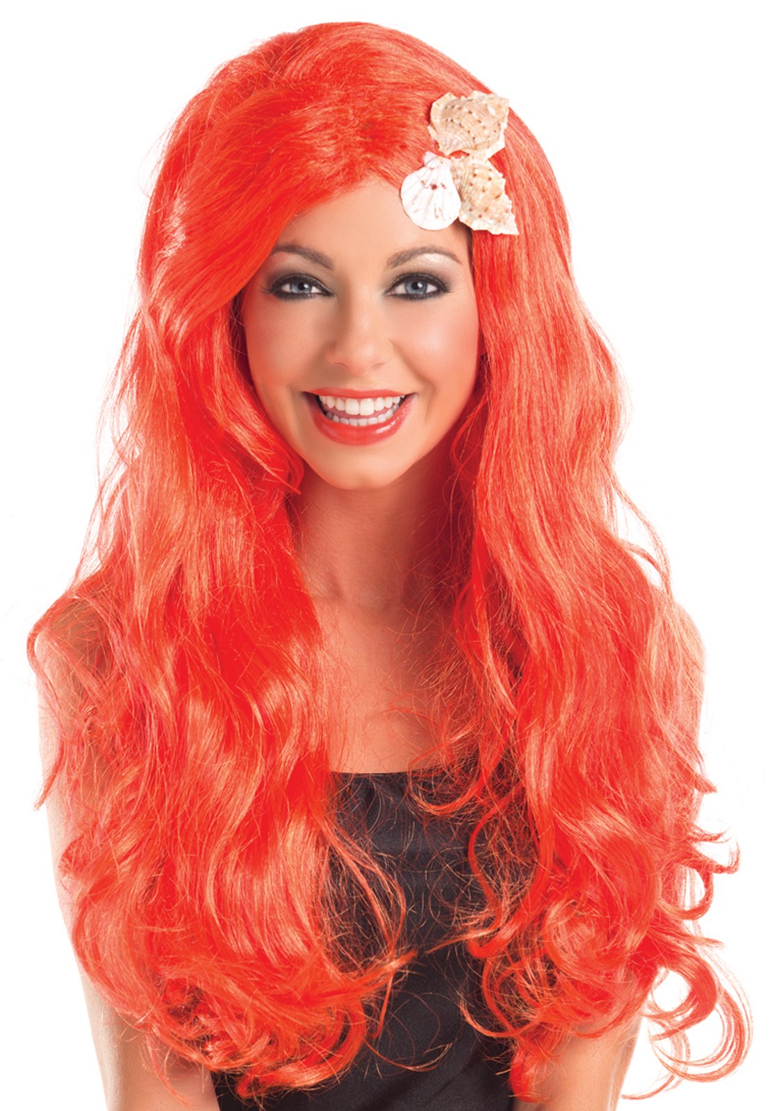 Girls Long Mermaid Shell Wig