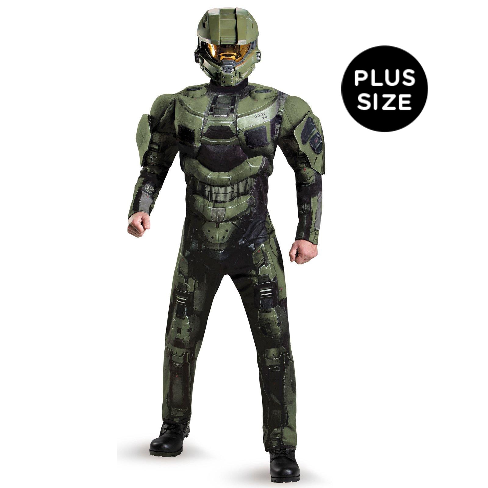 Halo: Deluxe Plus Size Muscle Master Chief Costume For Adults
