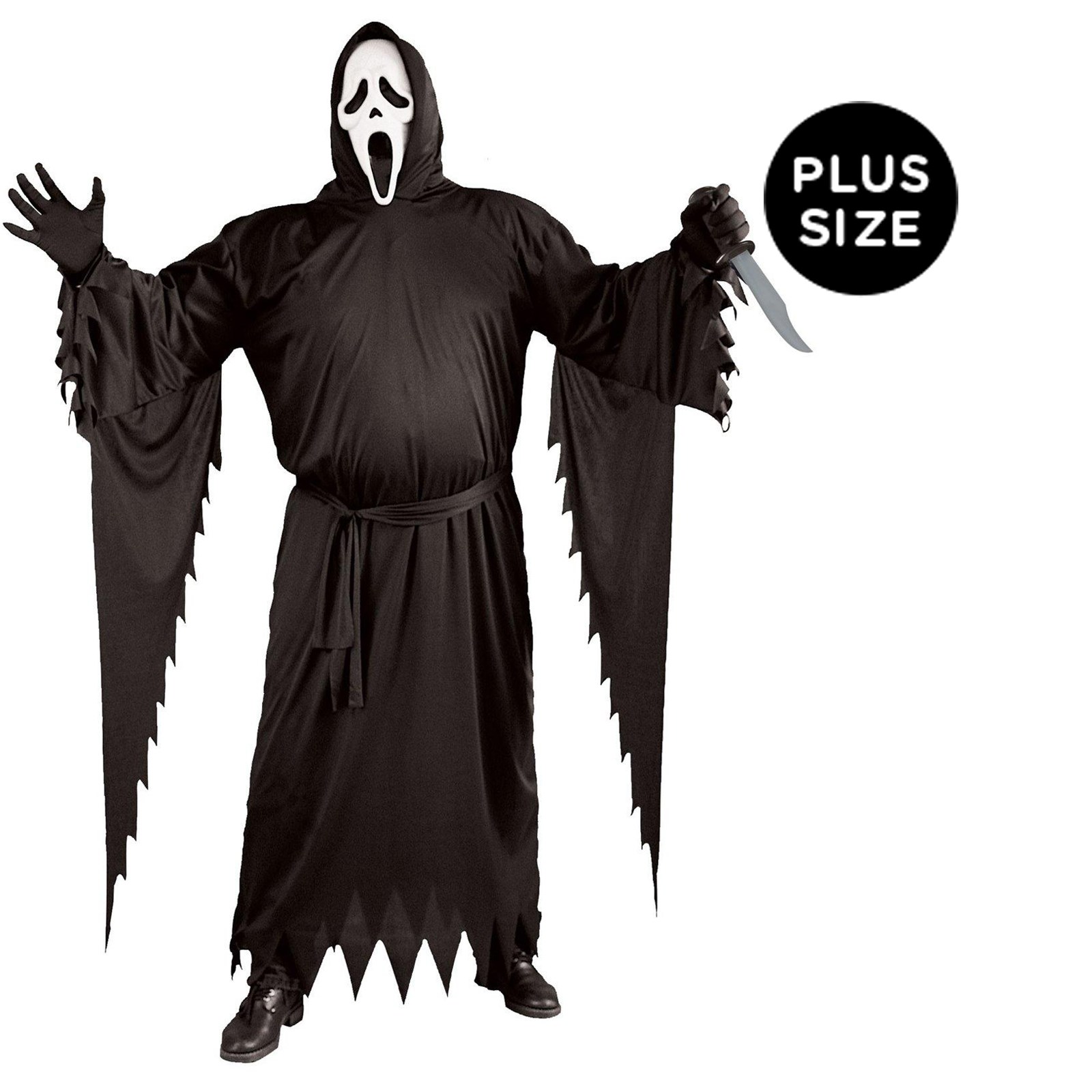 Mens Plus Size Ghost Face Costume