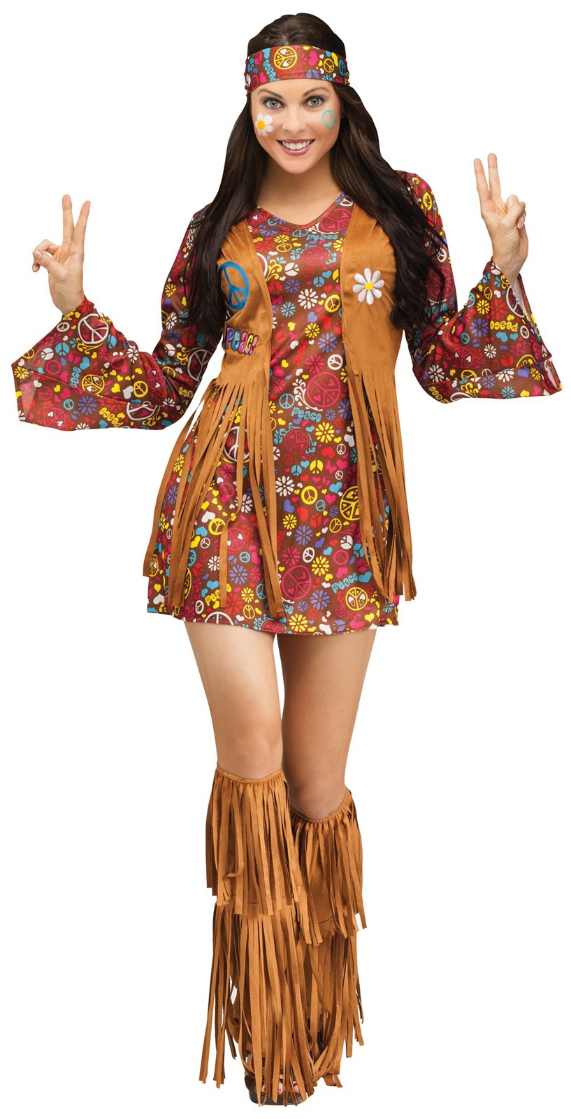 Peace and Love Hippie Costume For Adults