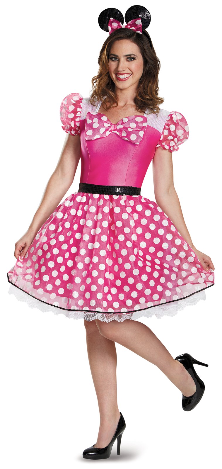 Pink Minnie Mouse Glam Costume For Adults