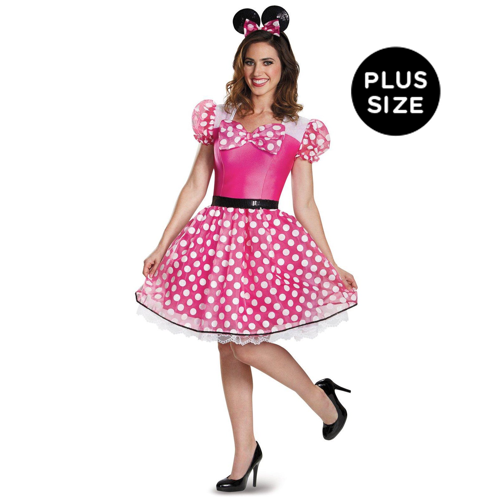 Pink Minnie Mouse Glam Plus Size Costume For Women