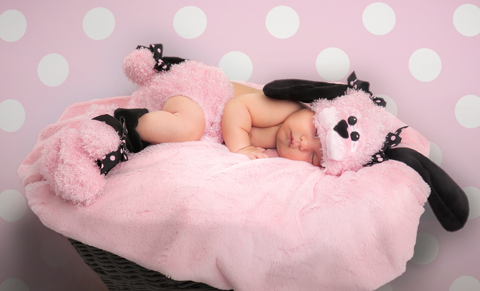 Pinkie Poodle Infant Diaper Cover Set