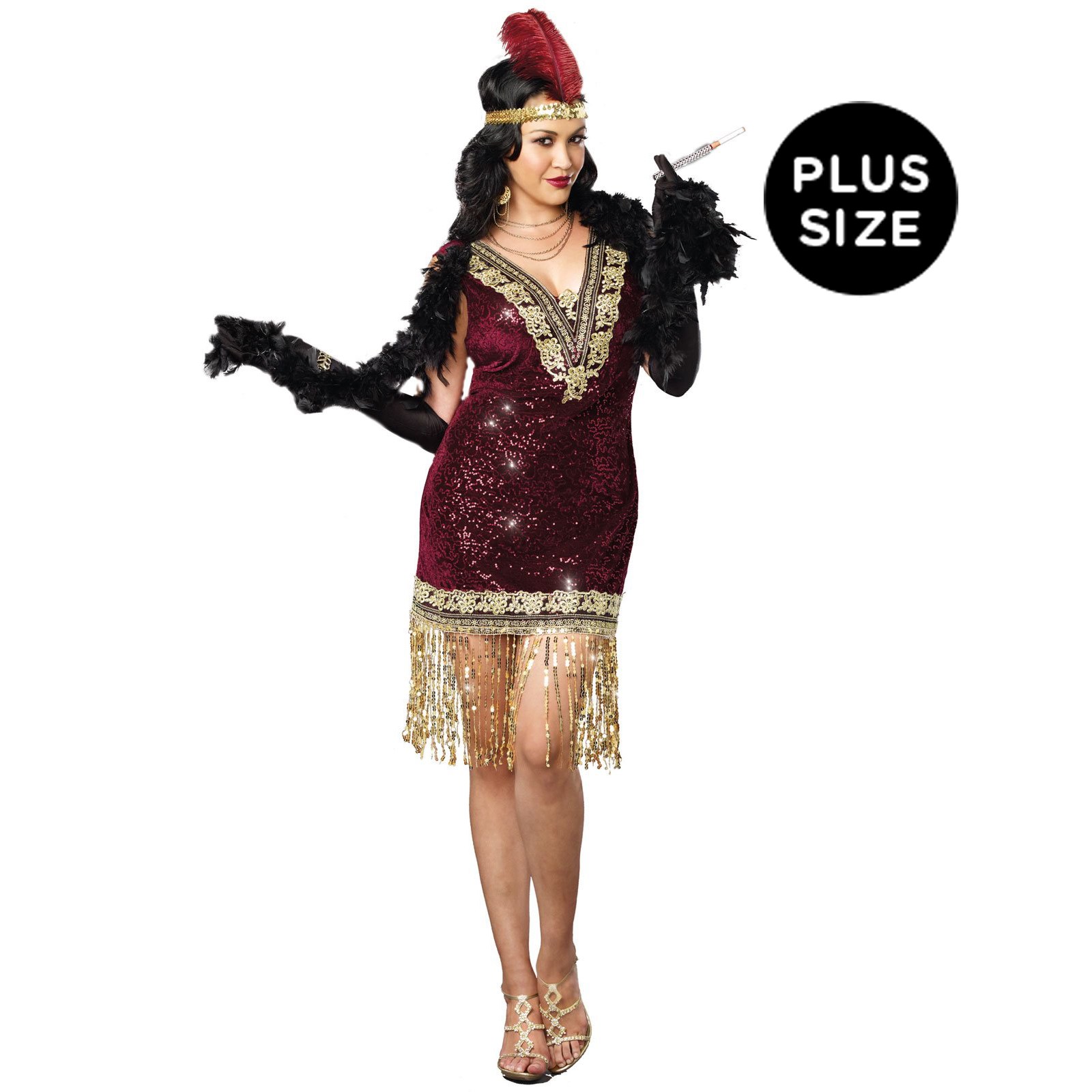 Plus Size Sophisticated Lady Flapper Costume For Women