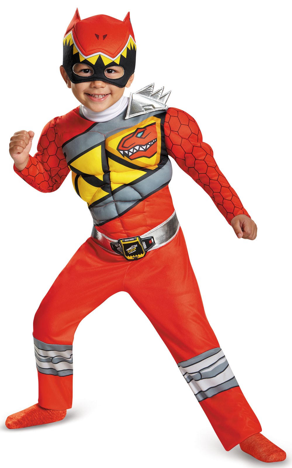 Power Rangers Dino Charge: Kids Red Ranger Muscle Costume