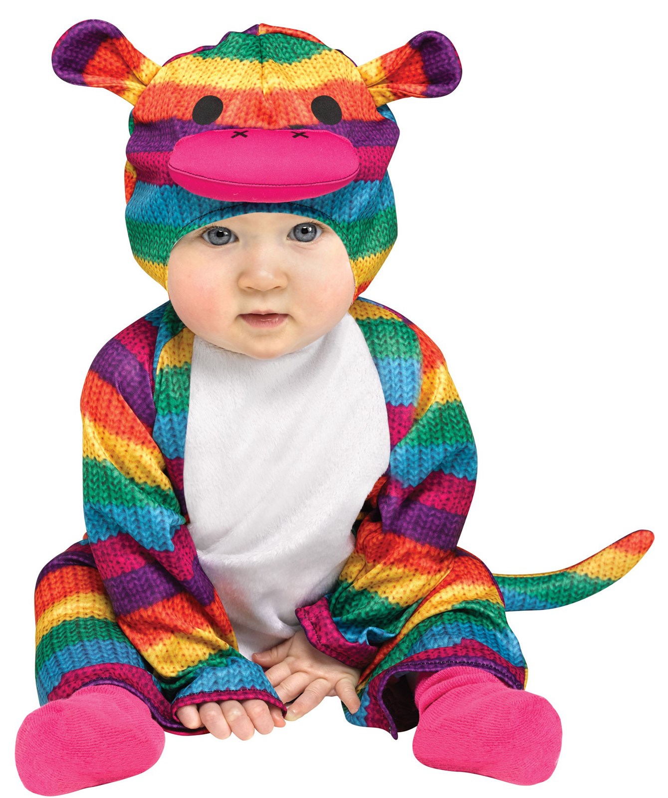 Rainbow Sock Monkey Costume For Infants