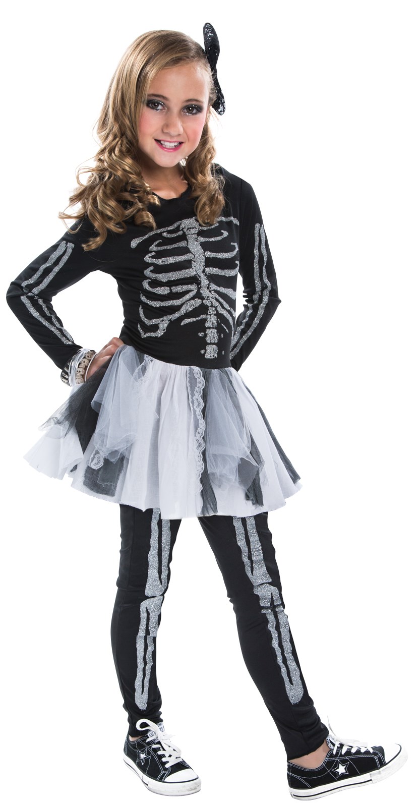 Silver Skeleton Costume for Kids