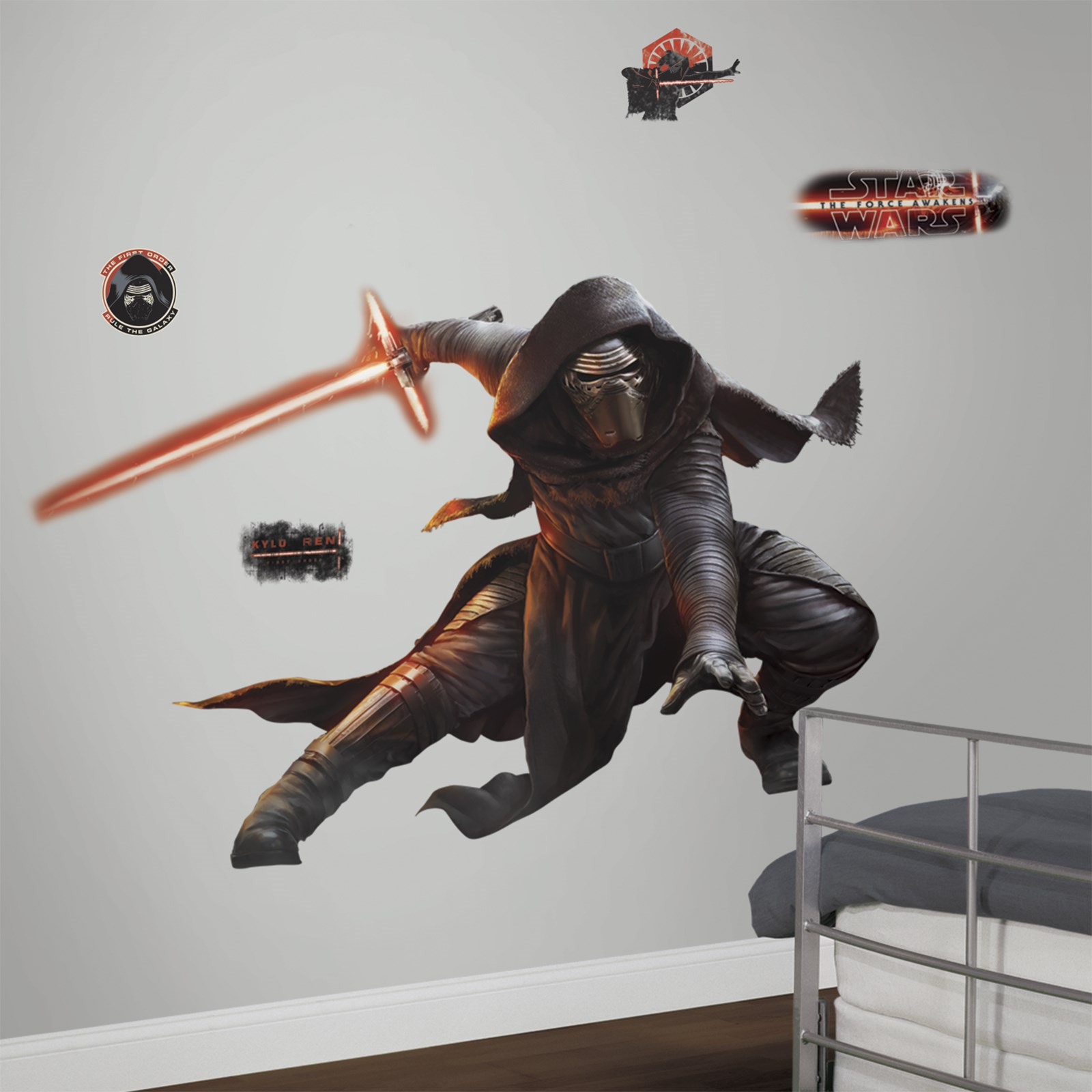 Star Wars 7 The Force Awakens Kylo Ren Glow in the Dark Giant Wall Decal