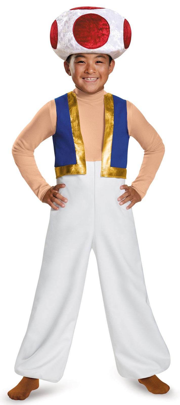 Super Mario Bros: Deluxe Toad Costume For Kids