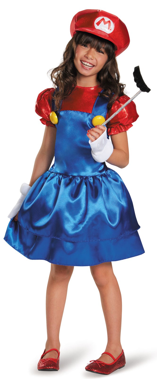 Super Mario Bros: Mario w/Skirt Costume For Girls