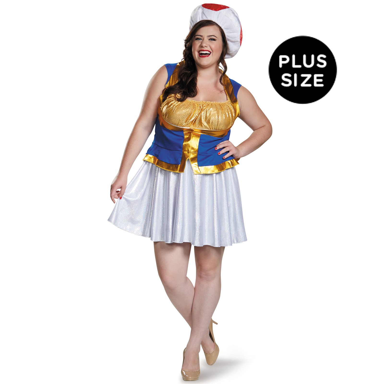 Super Mario Bros: Womens Plus Size Toad Costume