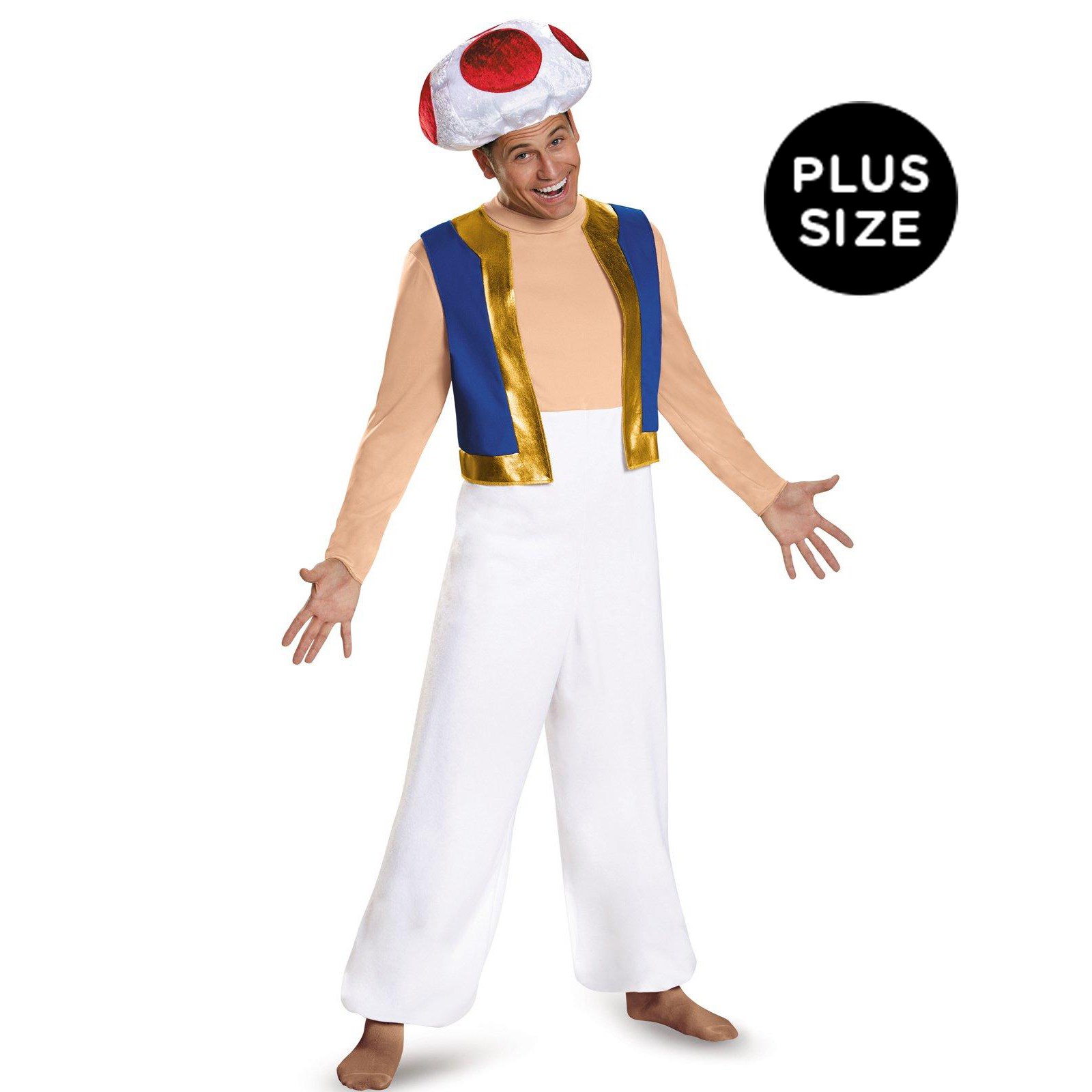 Super Mario: Deluxe Adult Toad Plus Costume