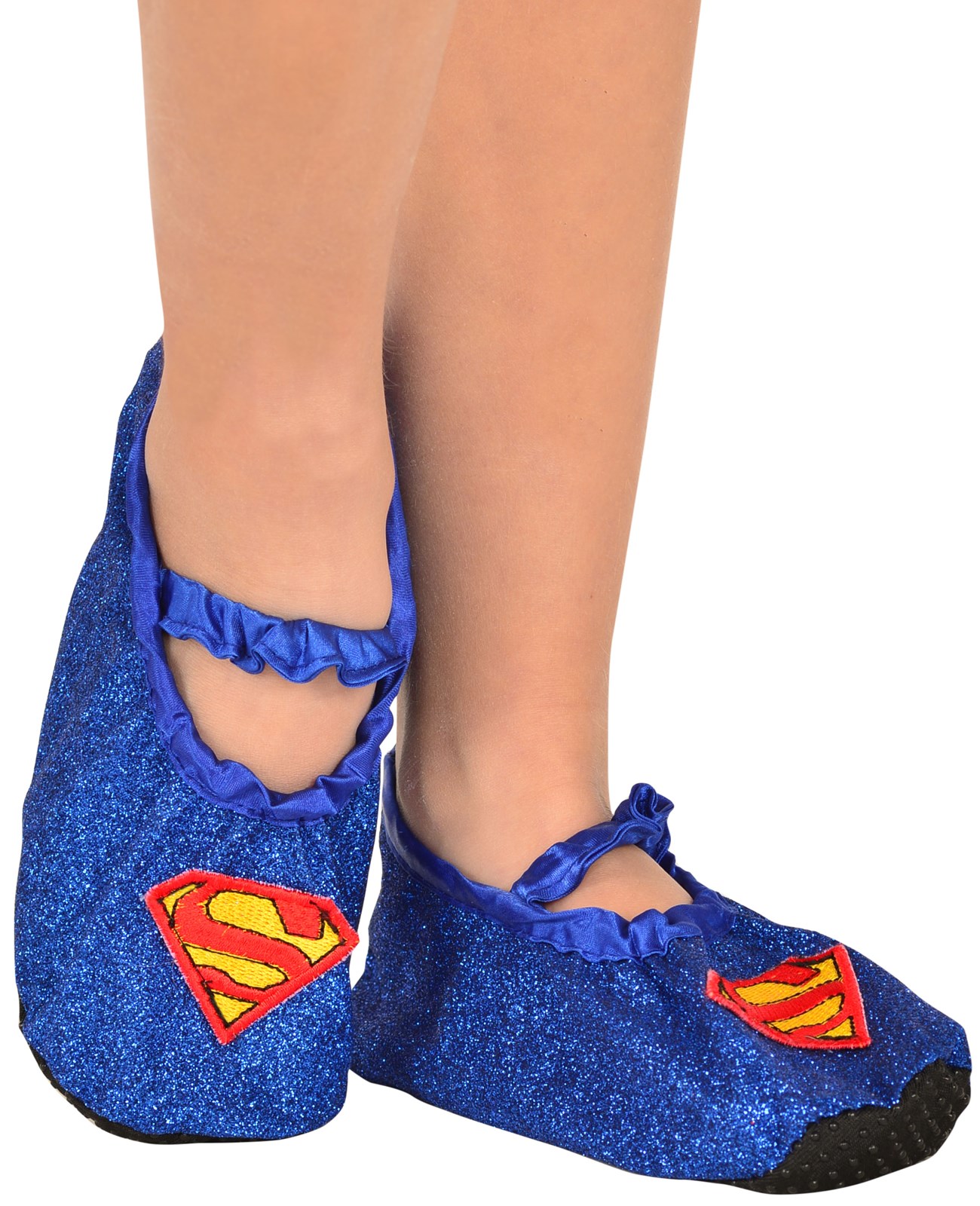 Supergirl - Girls Classic Glitter Slipper Shoes