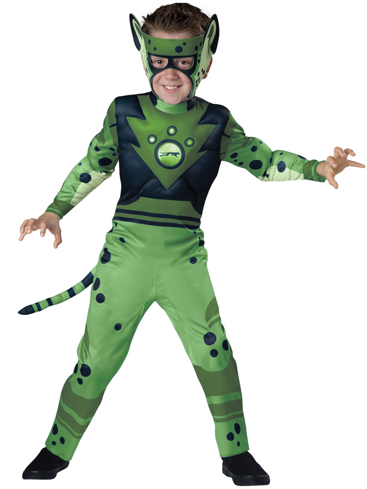 Wild Kratts Quality Green Cheetah Costume For Boys