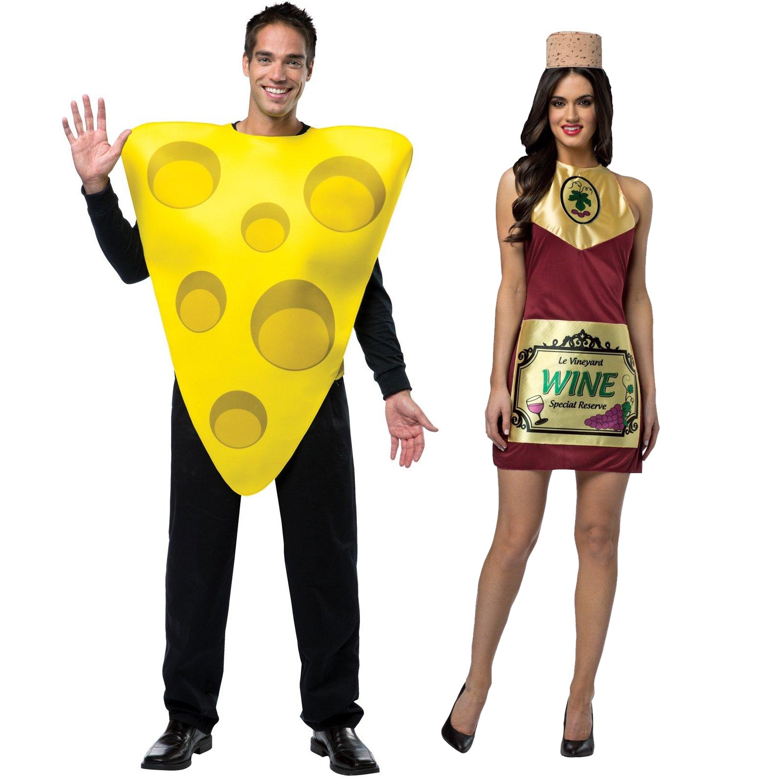 Wine & Cheese Adult Couples Costume