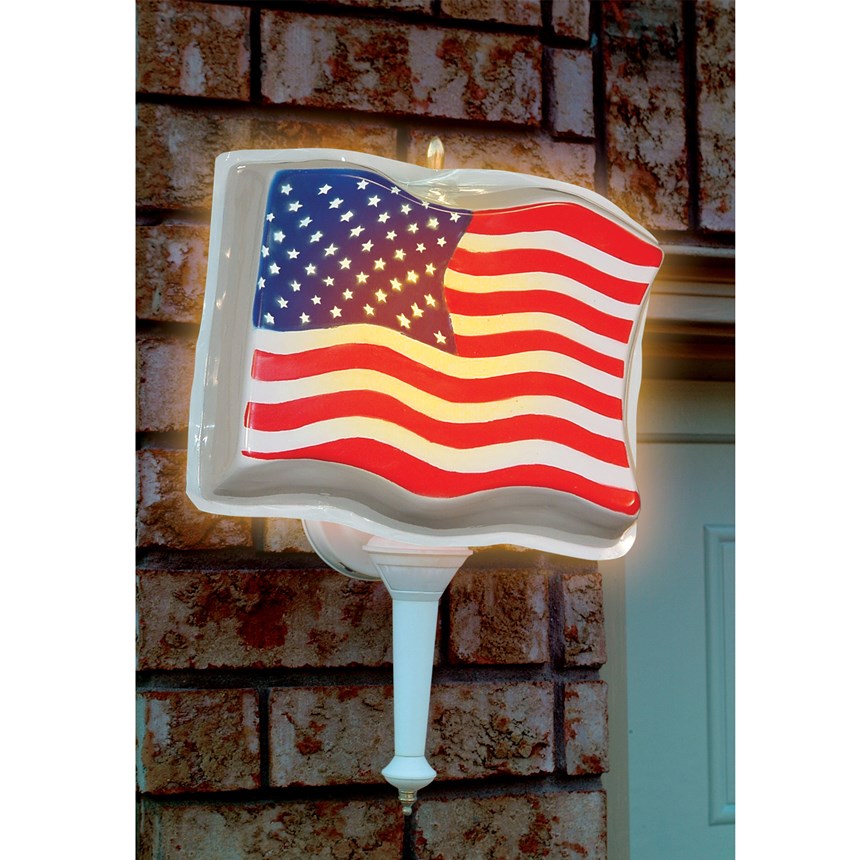 Halloween Costumes American Flag Porch Light Cover