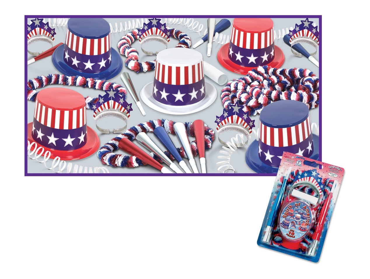 Spirit of America Patriotic Party Assortment for 10 People