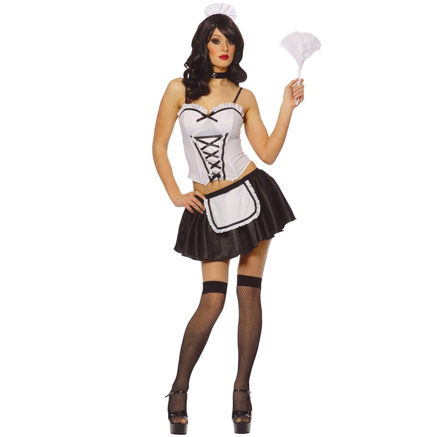 Halloween Costumes Sexy French Maid 2 Piece Adult Costume on PopScreen.