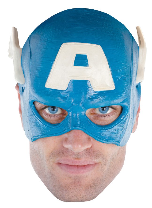 Captain America Vinyl Adult ¼ Mask - One-Size