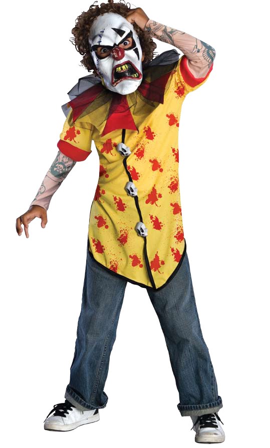 Children's Clown Costumes: Horrorland Clown Screamer Childrens Costume