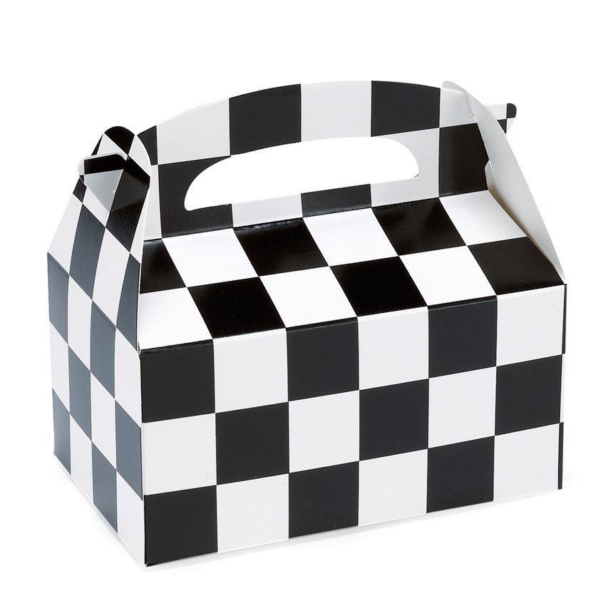 Halloween Costumes Black and White Check Empty Favor Boxes (4 count)