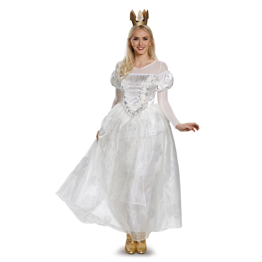 Halloween Costumes Alice In Wonderland White Queen Deluxe Adult.