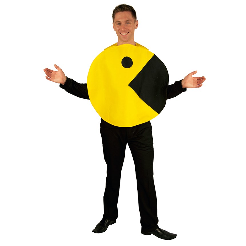 Halloween Costumes Pac Man 2D Profile Adult Costume