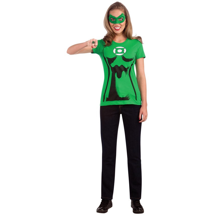 Halloween Costumes Green Lantern (Female) T Shirt Adult Costume Kit