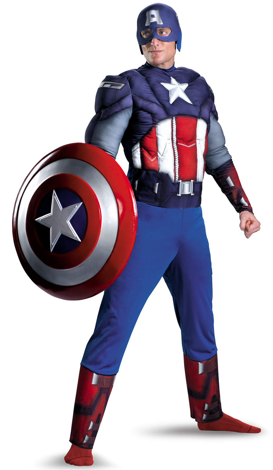 The Avengers Captain America Muscle Plus Adult Costume
