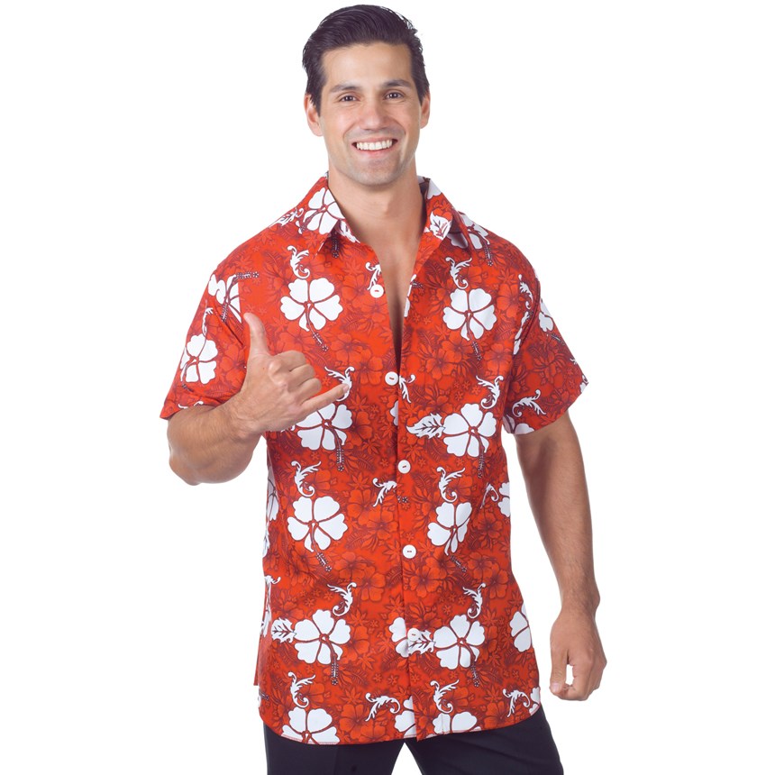 Red Hawaiian Shirt Adult Costume   Costumes, 803746 