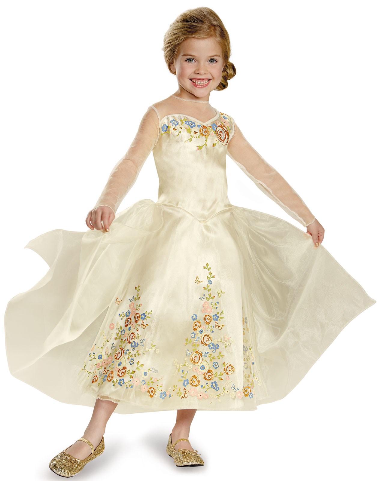 Disney Cinderella Movie Wedding Dress Deluxe Kids Costume