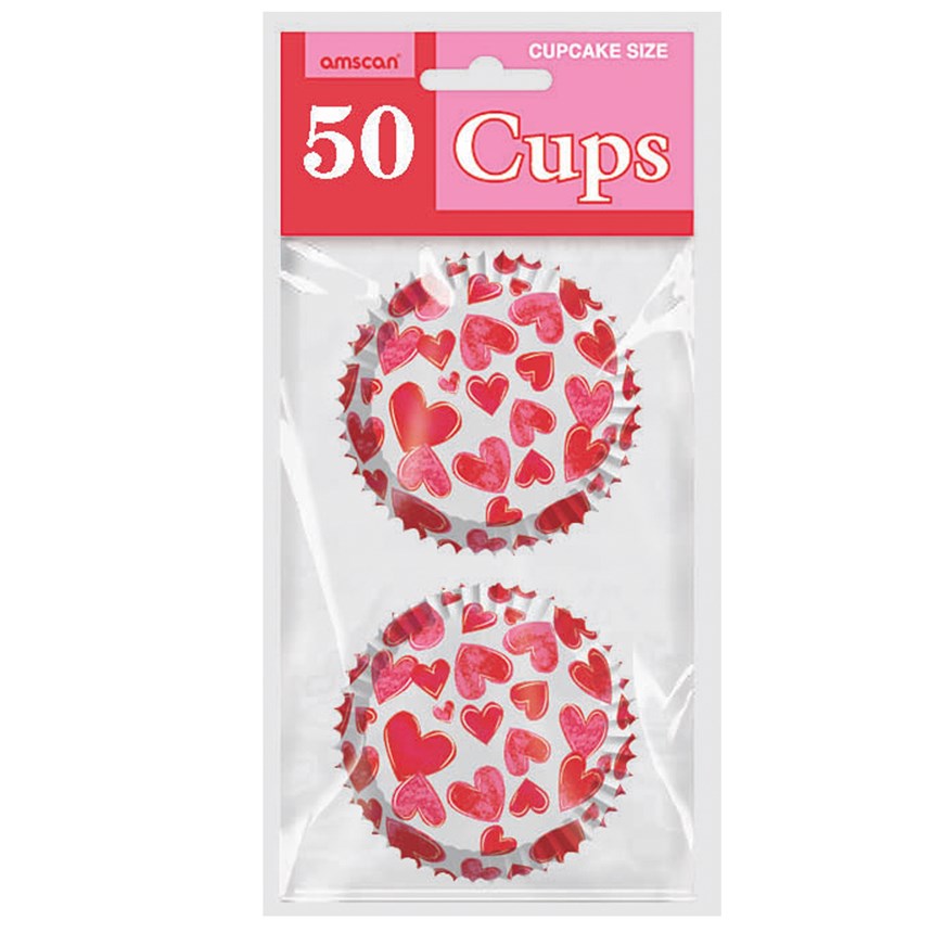 Halloween Costumes Valentines Hearts   Cupcake Cups (50 count)