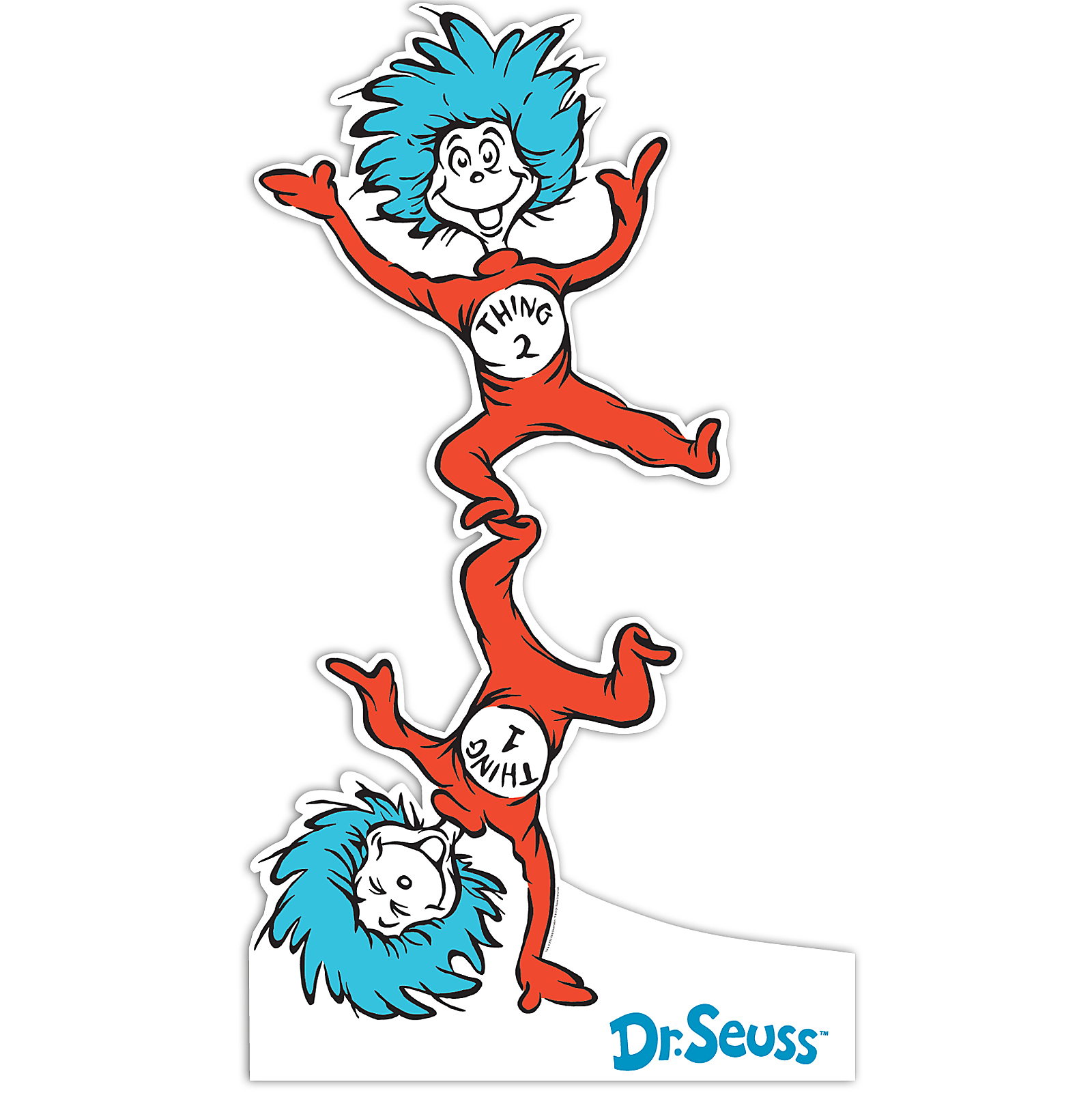 Dr Seuss Thing 1 and Thing 2 Standup