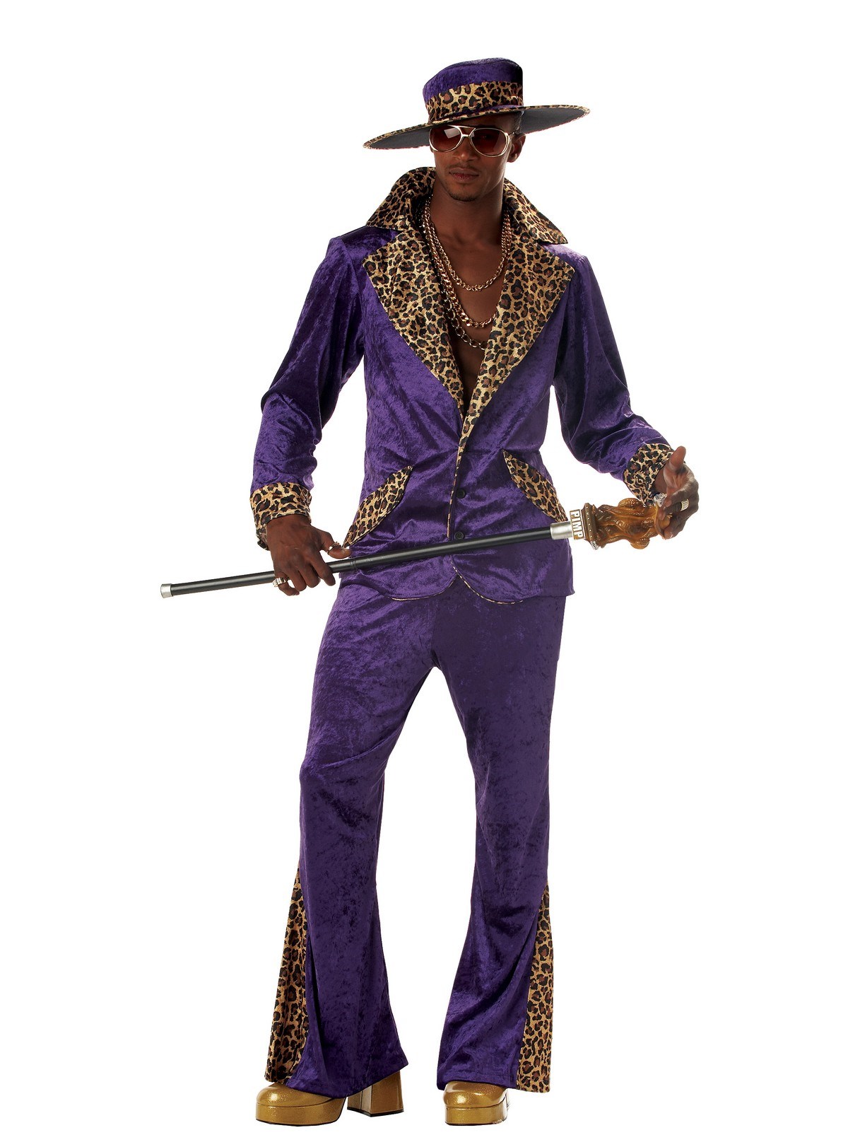 Pimp Purple Crushed Velvet Adult Costume | BuyCostumes.com