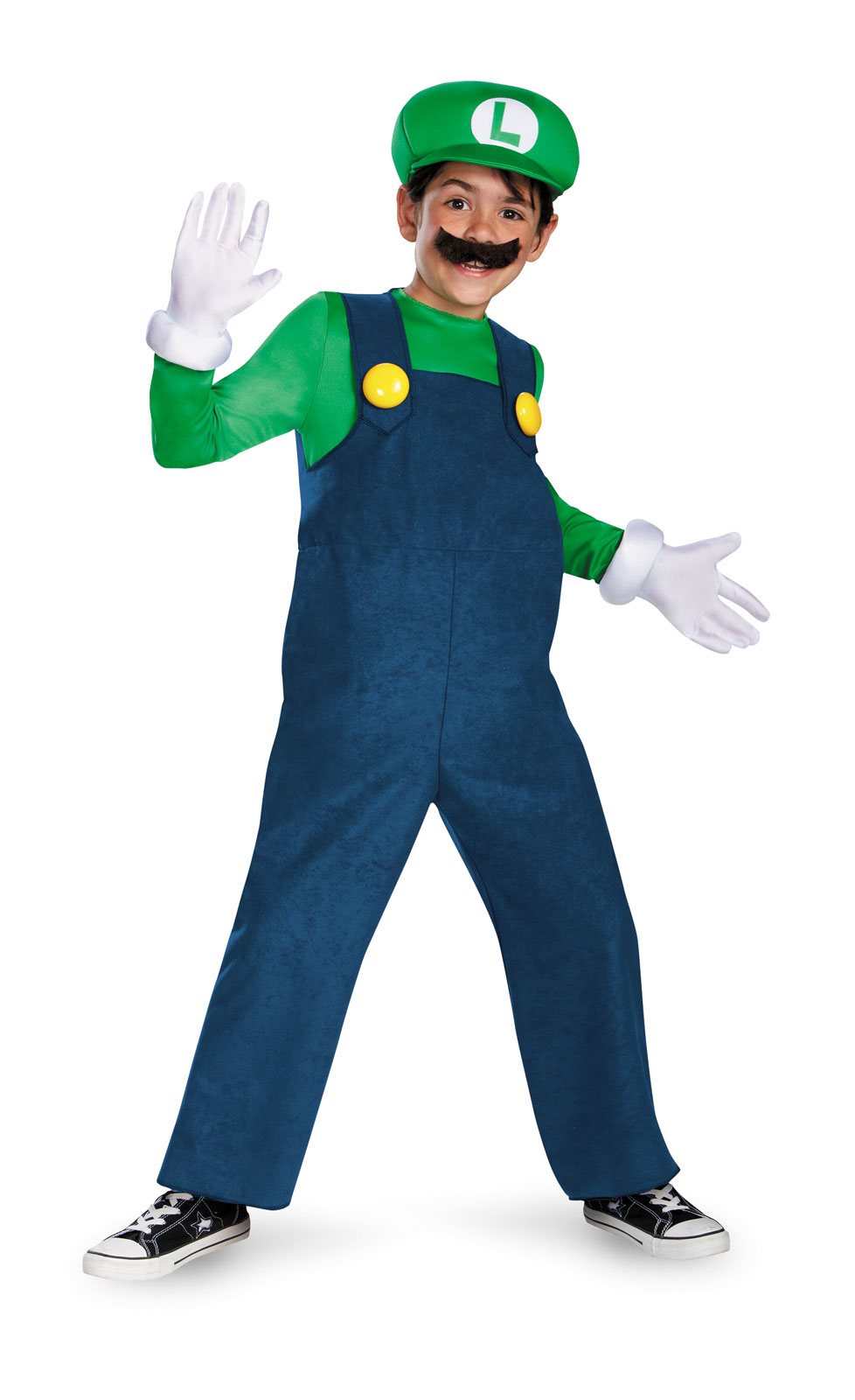 Super Mario Bros. - Luigi Deluxe Child Costume - Medium (7/8)